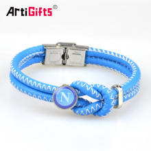 Wholesale cheap engraved braided leather bracelet